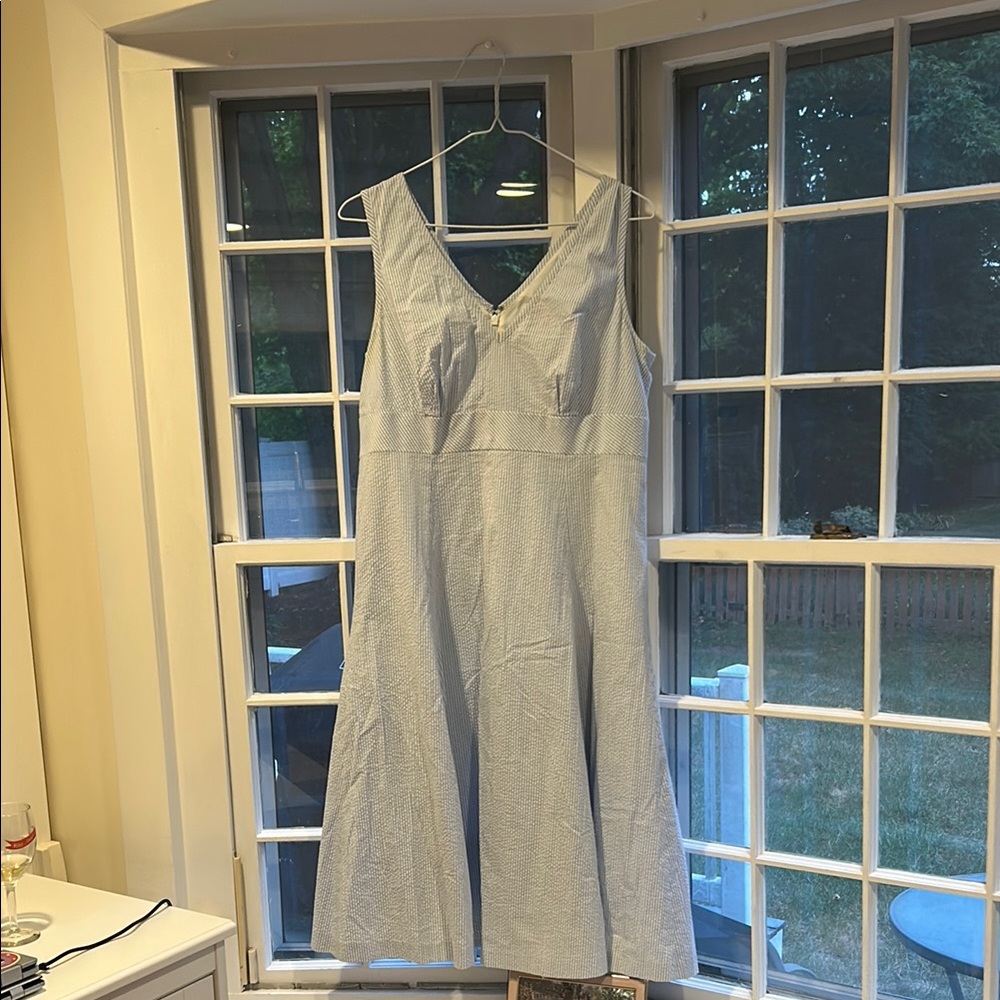 Brooks Brothers Blue Sleeveless Midi Sundress